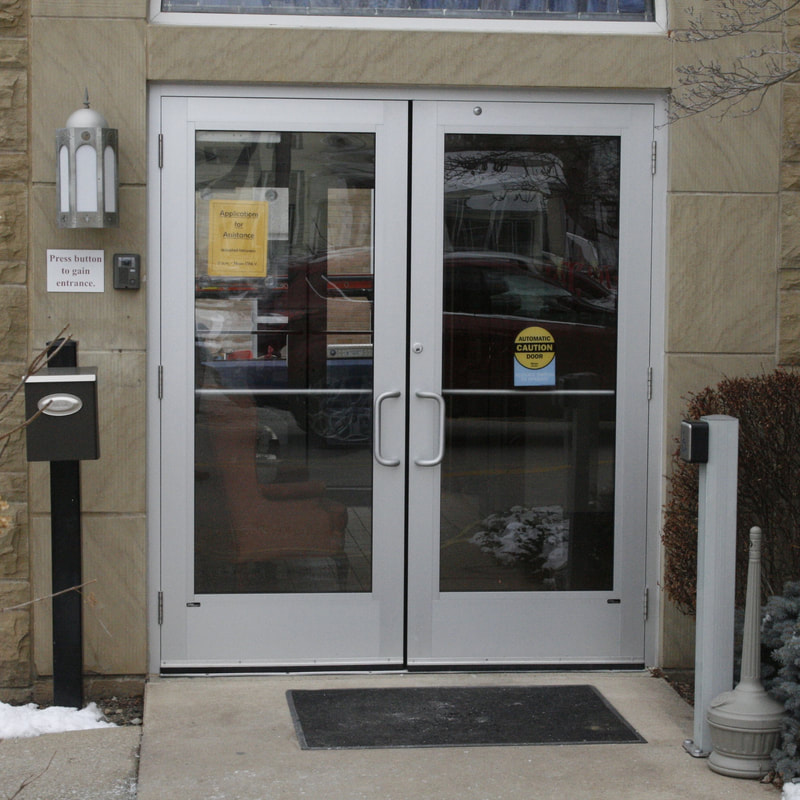 Clear Anodized aluminum and glass double entrance doors - Sandusky, OH