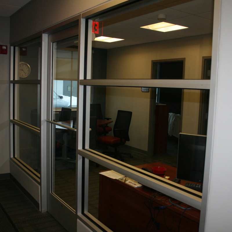 Interior aluminum framing and reception glazing - Sandusky, OH