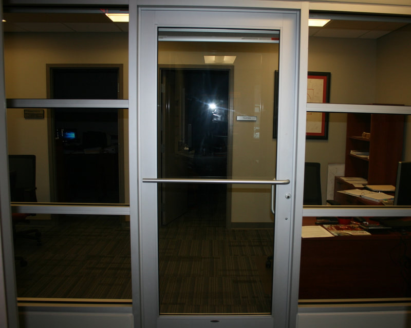 Glazed interior doorway and adjacent window framing - Sandusky, OH