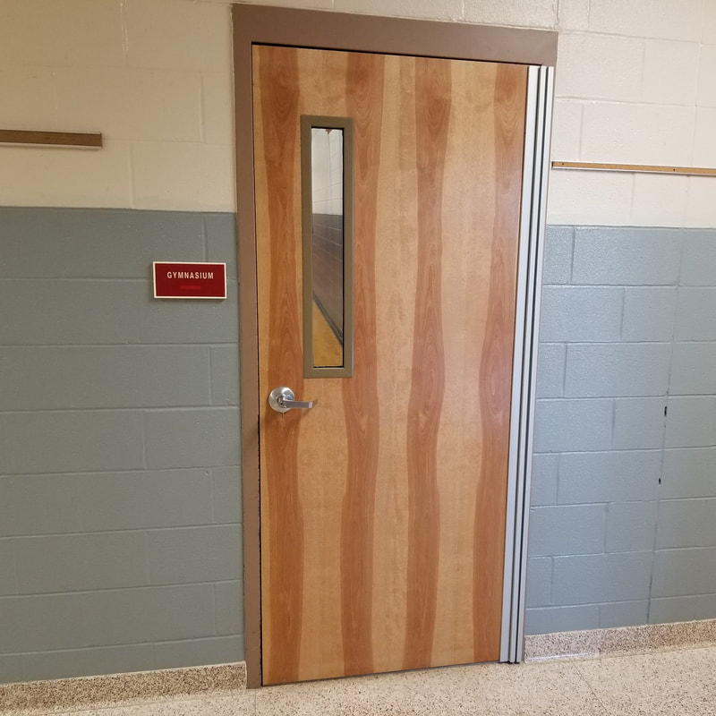 Wood door with a narrow vision lite - Huron, OH