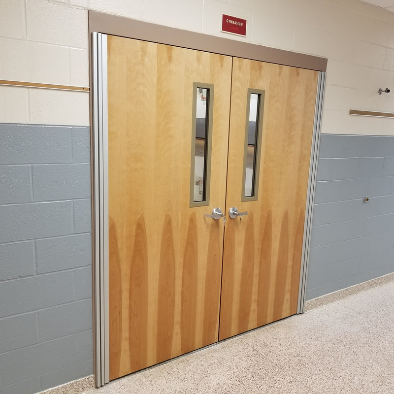Wood double doors and on continuous hinges - Huron, OH