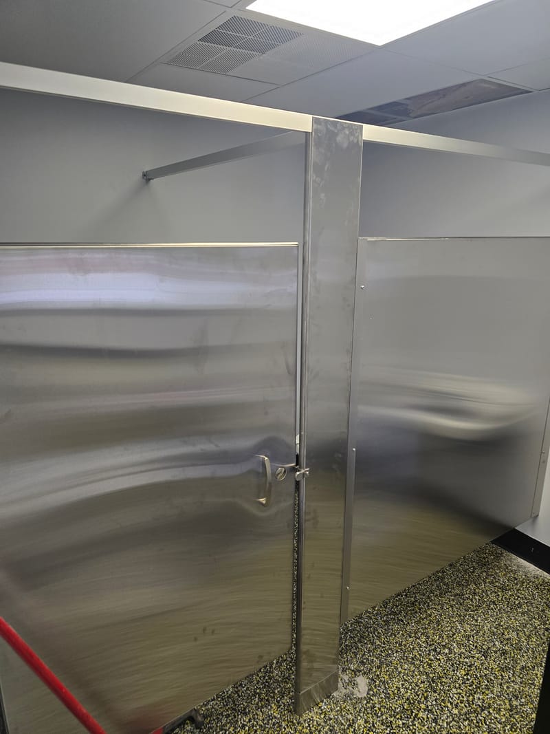 Stainless steel toilet partition door - Willard, OH
