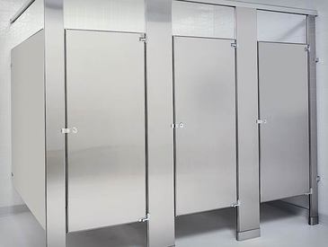 Stainless-steel commercial toilet partition system